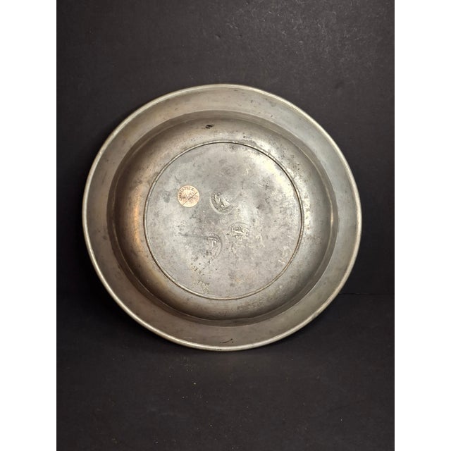 Rustic European 18th C German Pewter Judaica Passover Seder Basin Hebrew Engraved Christie's 11" For Sale - Image 3 of 14