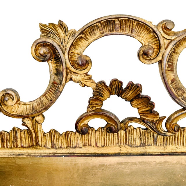 1960s Italian Rococo Louis VI King Size Headboard Carved Giltwood For Sale In San Diego - Image 6 of 16