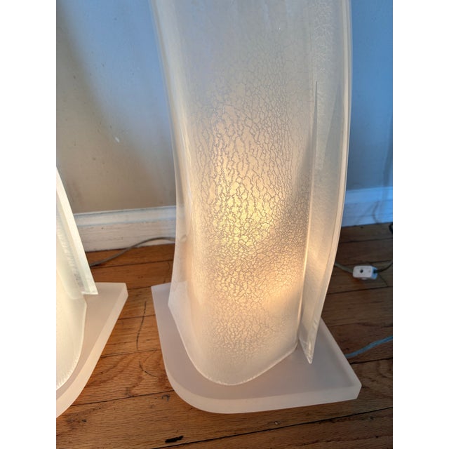 Roger Rougier 1990s Mid-Century Modern Rougier Lamps Mid-Century Sculptural Dolphin Shape Made in Canada Signed 32" - a Pair For Sale - Image 4 of 8