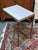 Mid 20th Century Brass C-Tables With Marble Tops, Pair For Sale - Image 5 of 11