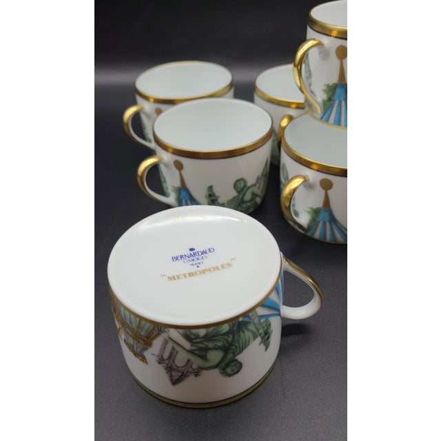 Vintage Metropoles Tea Cups - Set of 7 For Sale - Image 12 of 13