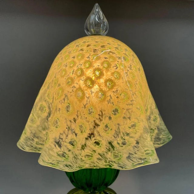 Brown Murano Glass Mushroom Table Lamp, Italy, 1990s For Sale - Image 8 of 10