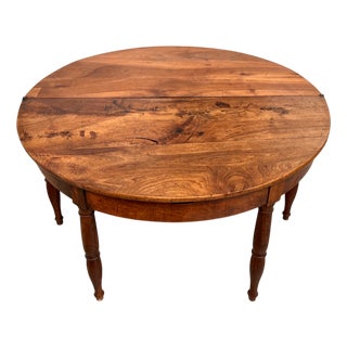Half-Moon Table in Walnut, 1900s For Sale