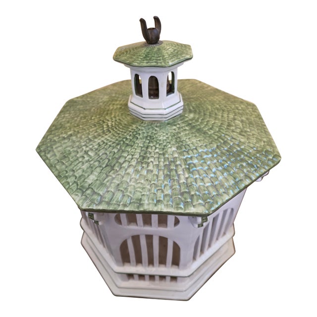 Italian Ceramic Birdcage Lantern For Sale