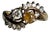 Vintage 14k Yellow Gold Victorian Revival Golden Beryl & Diamond Bypass Cocktail Ring, Size 7 For Sale