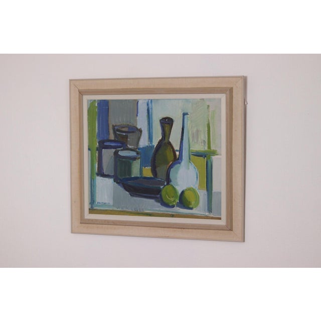 Blue Arthur Nilsson, Still Life, 1960s, Oil on Canvas, Framed For Sale - Image 8 of 17