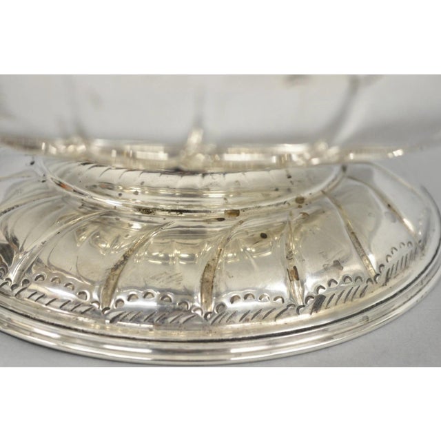 Vintage English Sheffield Kentshire Silver Plated Punch Bowl Set with 12 Footed Cup For Sale - Image 15 of 18