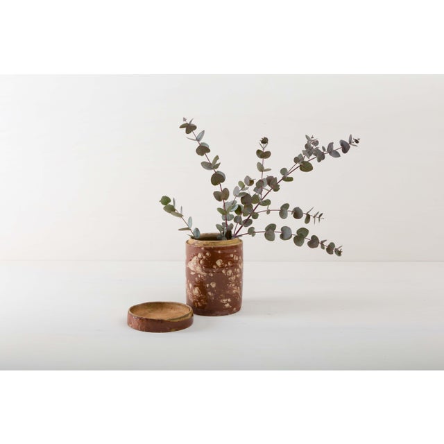 Exquisite, handcrafted ceramic from Apulia, Italy. Originally used as a storage vessel, it also makes a decorative vase....