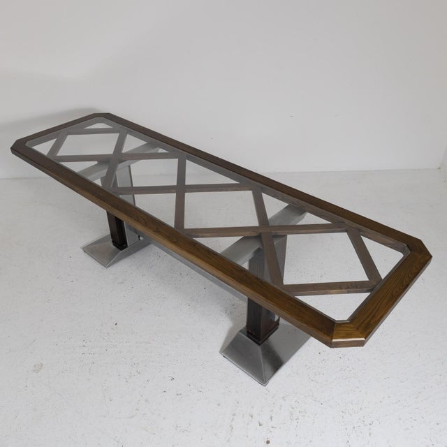 Vintage Sculptural Table in Chestnut, 1970s For Sale - Image 15 of 18