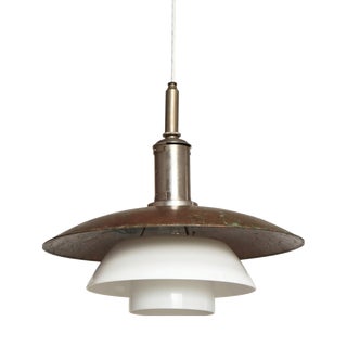 Scandinavian Modern 4/4 Pendant Light in Copper and Glass by Poul Henningsen for Louis Poulsen, 1930s For Sale
