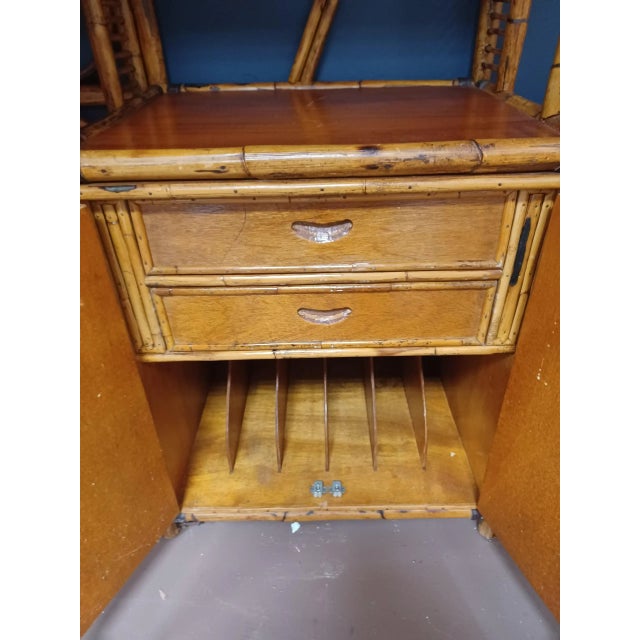 Mid 20th Century Monumental Vintage 3 Piece Bamboo Etagere For Sale - Image 5 of 8