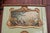 Large Louis XV Regency style trumeau mirror in giltwood with green highlights pastoral scene painted on the top, needs...