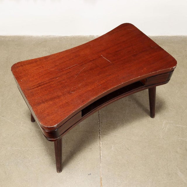 Table in Mahogany Veneer and Painted Beech, 1950s-1960s For Sale - Image 3 of 8
