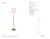 Thomas O'Brien by Visual Comfort Signature Bryant Floor Lamp in Hand-Rubbed Antique Brass with Linen Shade Designer:...