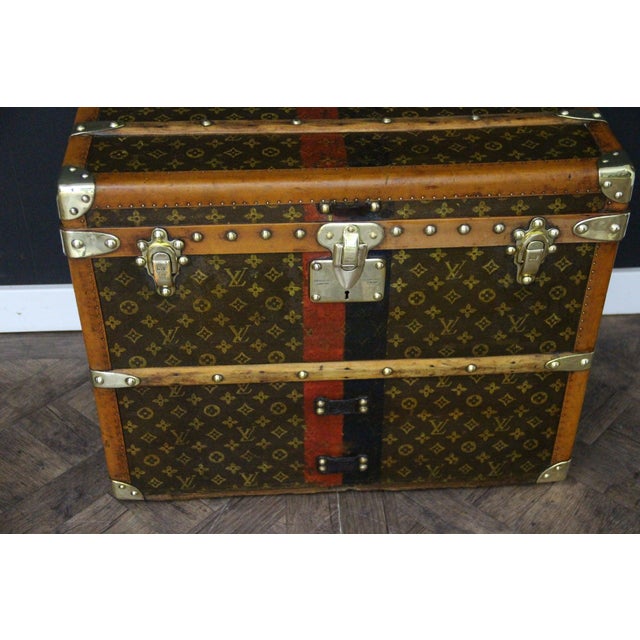 This magnificent Louis Vuitton shoe trunk features a hand-stenciled monogram canvas, solid brass locks stamped with the...