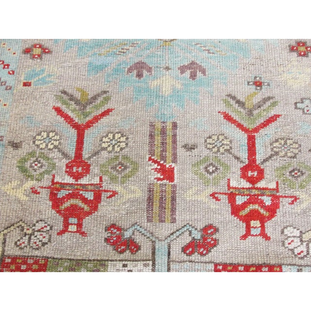 Antique Turkish Ghiordes Oushak Rug For Sale In Chicago - Image 6 of 9