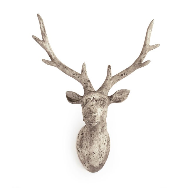 The Deer Head from Zentique is a decorative terracotta deer head wall mount. The 20" height creates a rustic, nature-...