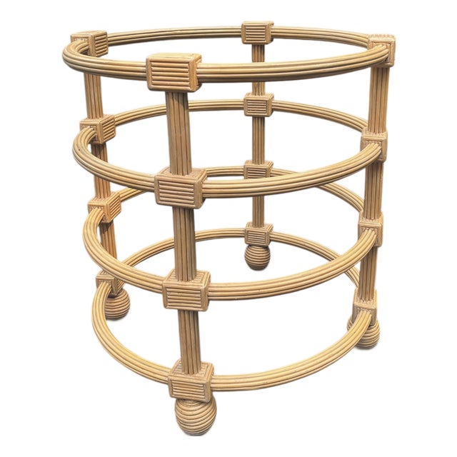 Late 20th Century Jay Spectre Attributed Pencil Reed Occasional Table For Sale