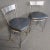 Mid-Century Modern Pair of Vintage Metal and Vinyl Stools For Sale - Image 3 of 9