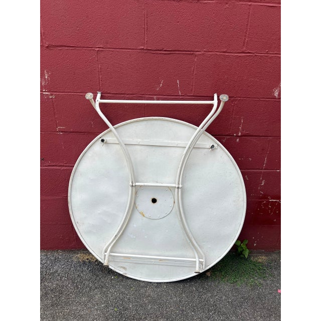 White White Painted French Folding Table For Sale - Image 8 of 11