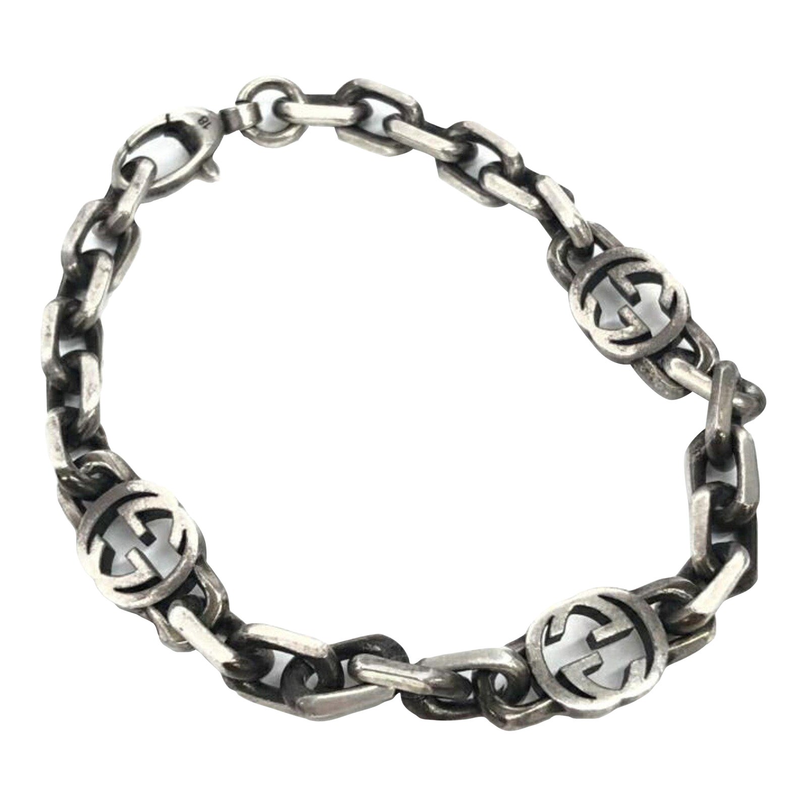 Gucci Interlocking G Bracelet 809356220 Silver Chairish