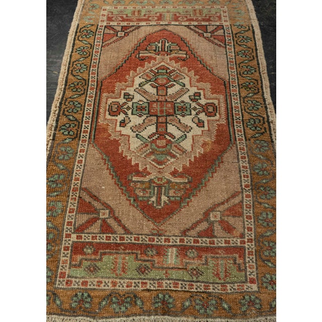 Turkish Mini Rug Oriental Hand Knotted Vintage Rug 1'11" x 3'2" #21210 Explore a curated collection of hallway runners,...
