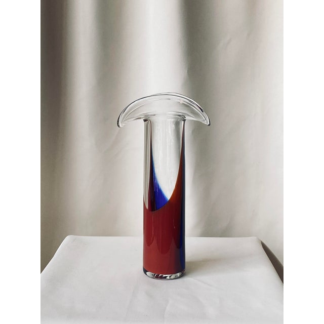 Vintage Gradient Glass Vase For Sale - Image 4 of 12