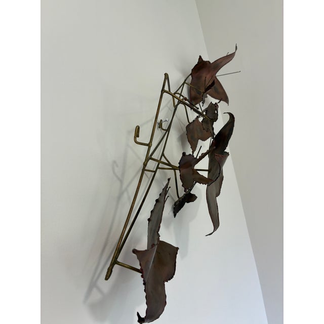 Brutalist Torch-Cut Copper Butterfly Wall Sculpture For Sale - Image 12 of 13