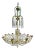 Late 19th Century 8 Arm Fountain Cut Crystal Chandelier For Sale