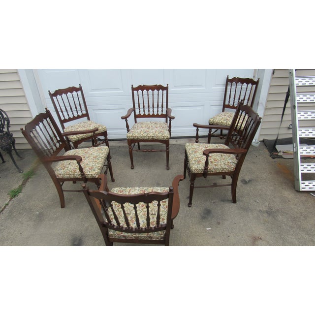 Item: Ethan Allen Chairs Details: Great Designer Look/Quality Piece Cherry Rare Set Beautiful Look Great Carvings Unsigned...