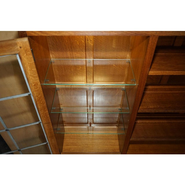 Vintage Oak Display Cabinet by Robert Mouseman Thompson For Sale - Image 14 of 18