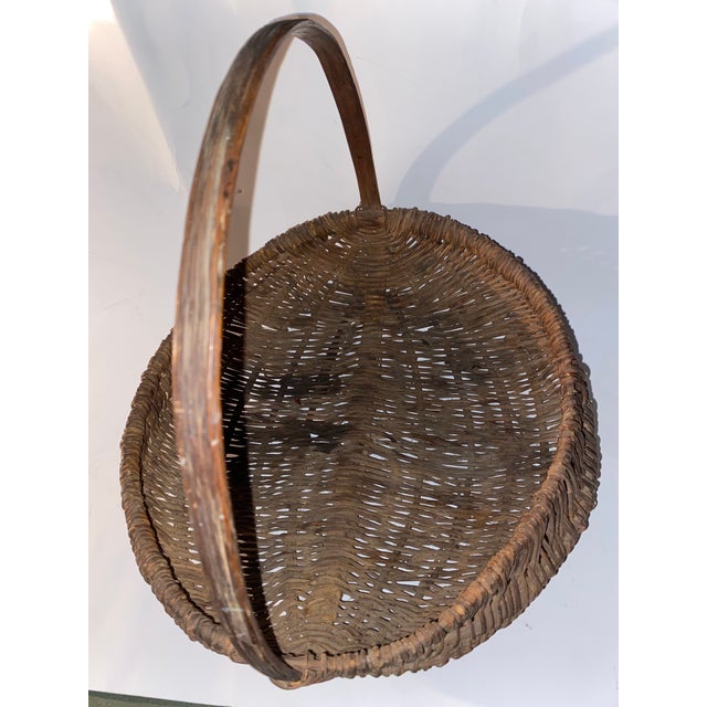 1930s 1930s Buttocks-Shaped Honeysuckle Gathering Basket For Sale - Image 5 of 10