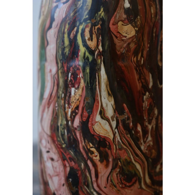 Vintage Dipped Marble Painted Bottle, Circa Mid 20th Century For Sale - Image 4 of 11