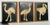A set of 3 composition artworks of birds on wooden plaques. Art Brut or Modern expressionist group of long-legged birds,...