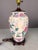 1980s 1980s Chinoiserie Style Famille Rose Table Lamp Ceramic and Wood For Sale - Image 5 of 6