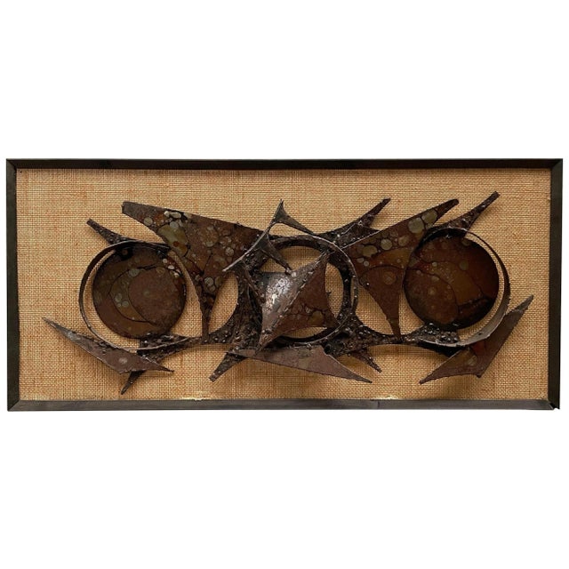 Metal Brutalist Wall Art, 1970s For Sale - Image 7 of 7