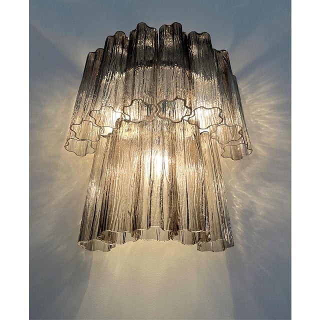 Vintage Murano Glass Tube Wall Sconces, 1990s, Set of 2 For Sale - Image 13 of 16
