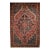 Vintage Farahan Sarouk Rug, Hand-Knotted Wool, Floral Pattern, Rust Red & Blue, 5x7 For Sale