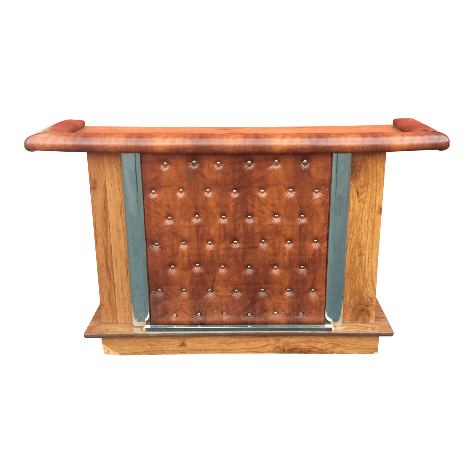 MidCentury Modern Vinyl Tufted Bar Chairish