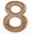 Traditional Vintage 8.312 In. Cast Brass Sign Number 8 For Sale - Image 3 of 3