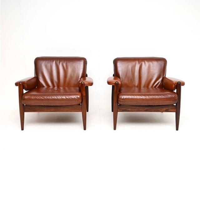 Vintage Danish Leather Chairs, 1960, Set of 2 For Sale - Image 6 of 11