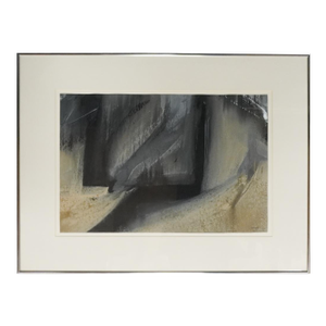 Untitled Abstract by Barbara Coleman, Mixed Media on Paper, Framed, 1989, 27” X 35””