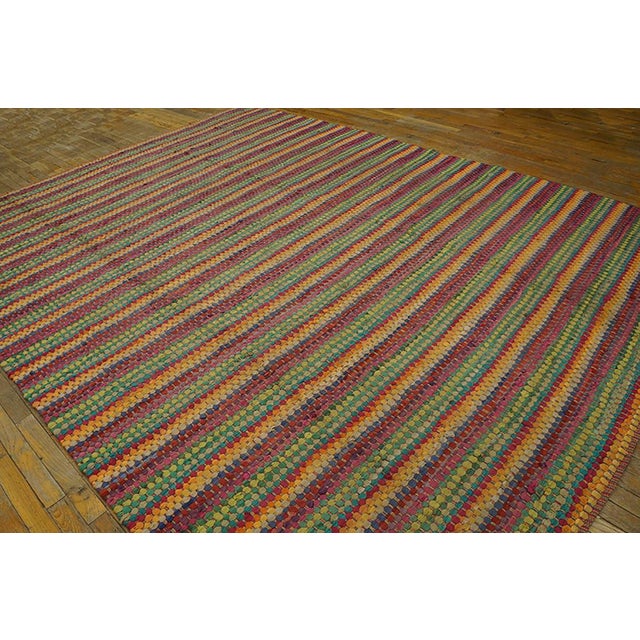 Mid-20th Century American Braided Rug ( 8'4" x 11' - 254 x 335 ) Vintage Braided American Multicolor 1950s Rug, Circa...