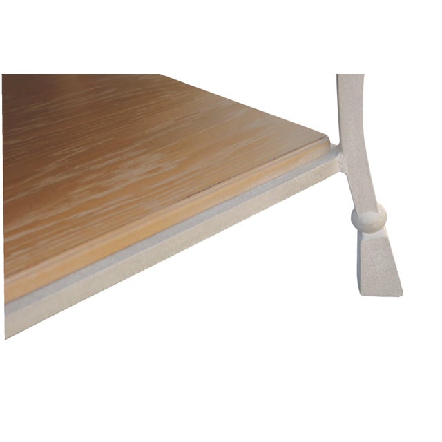 Cream Lexington Furniture Travertine and Iron Coffee Table For Sale - Image 8 of 10