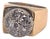 Diamond Ring Unisex 14 Karat Yellow and White Gold 1.10 TCW Certified For Sale