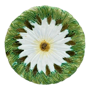 French Majolica Daisy Plate Orchies, Circa 1890