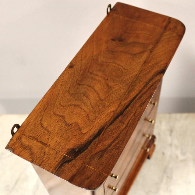 19th Century Louis Philippe Capuchin Miniature Chest of Drawers in Walnut For Sale - Image 11 of 12