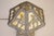 1980s 1980s Native American Indian End of Trail Caramel Slag Stained Glass Shade Table Lamp For Sale - Image 5 of 11