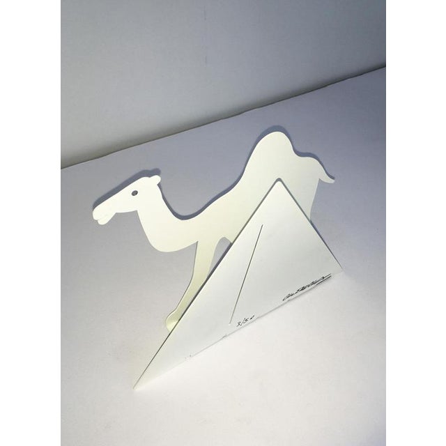 Painted Black Metal Egitto Sculpture by Bruno Chersicla, 1980 For Sale - Image 17 of 18