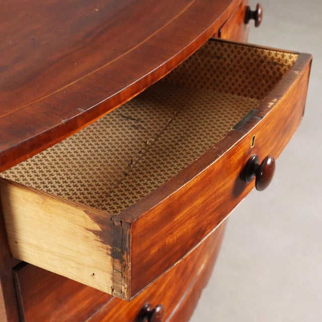 Wood Chest of Drawers in Mahogany with Maple and Ebony Inlays For Sale - Image 7 of 11